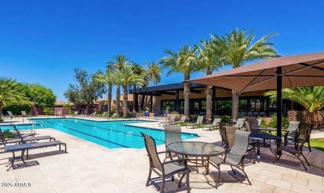 view of pool with a patio