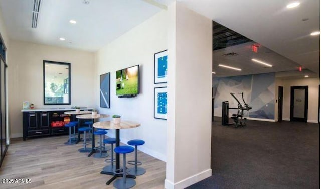 interior space featuring hardwood / wood-style floors