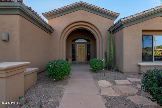 view of doorway to property