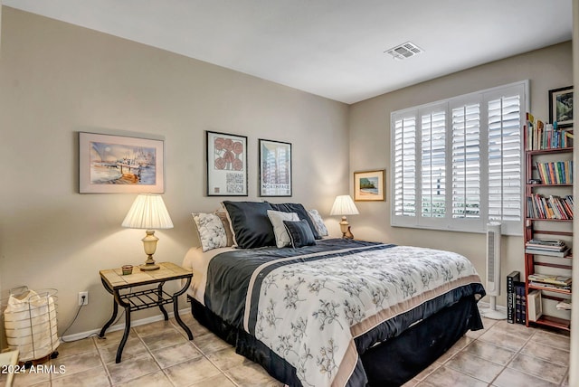 view of tiled bedroom