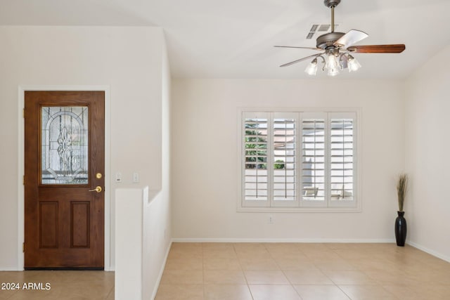 15016 W Monterey Way, Goodyear, AZ 85395 - entrance foyer featuring visible vents, baseboards, and a ceiling fan