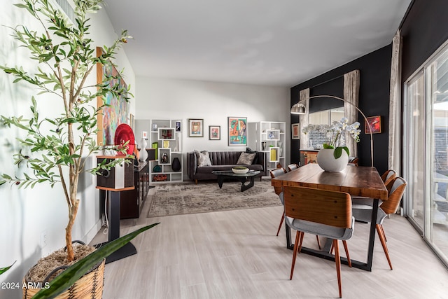 dining room featuring light wood-type flooring