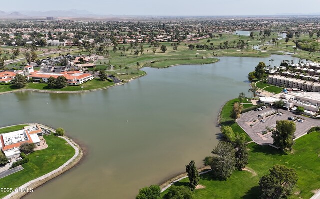7214 E Royal Palm Rd, Scottsdale, AZ 85258 - aerial view of property and surrounding area with a water and mountain view