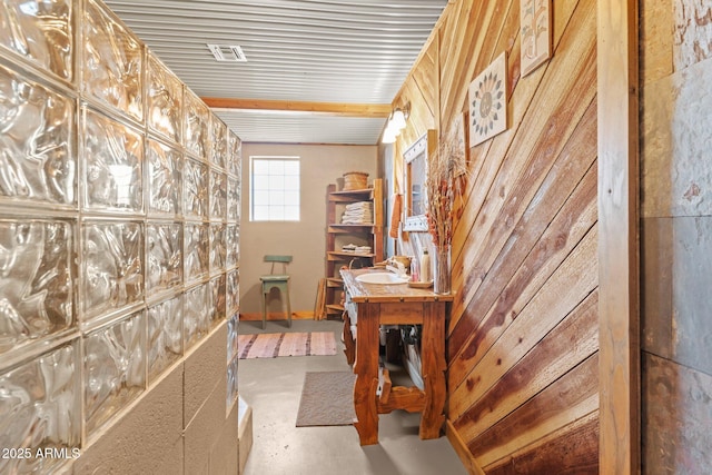 interior space featuring a sink