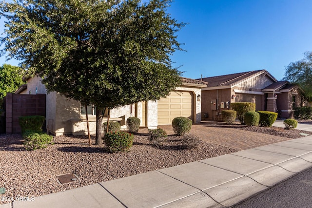 view of front of home featuring a garage