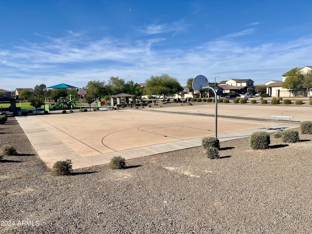 view of basketball court