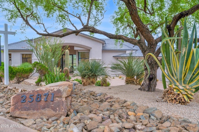 view of front of house with stucco siding