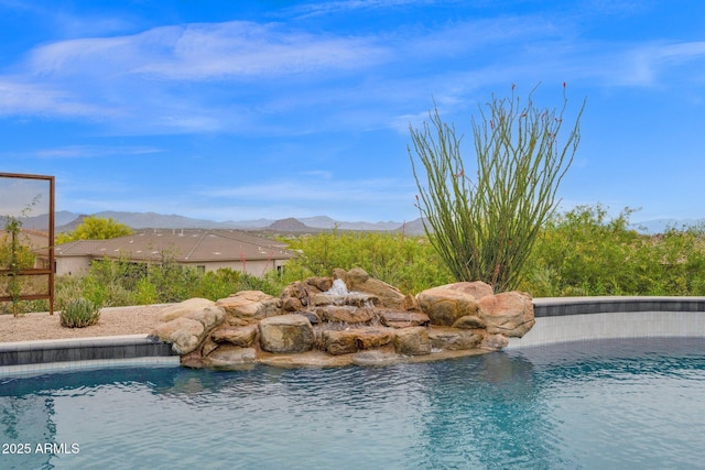 pool featuring a mountain view