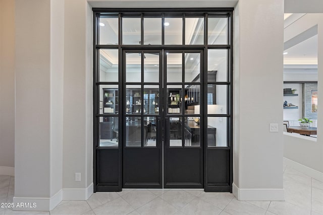 interior space featuring french doors