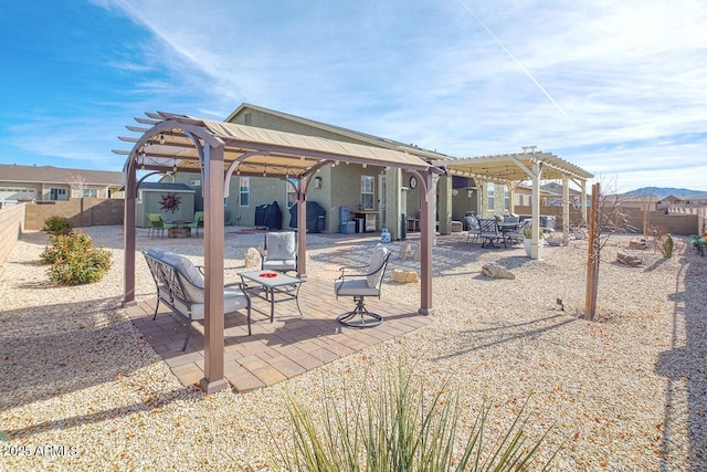 view of patio with a pergola