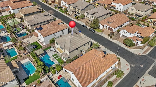 bird's eye view featuring a residential view