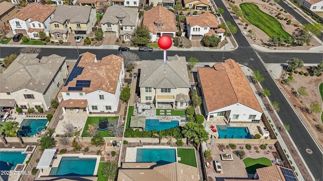 bird's eye view featuring a residential view