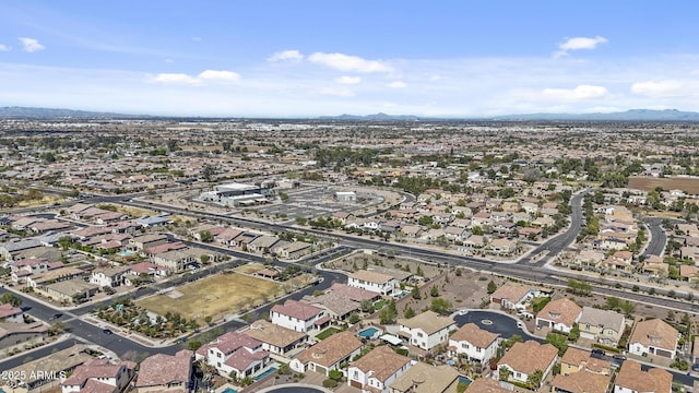 aerial view with a residential view