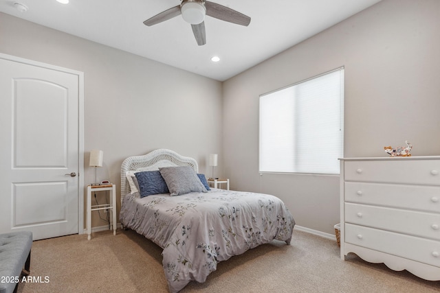 19045 N 269th Dr, Buckeye, AZ 85396 - bedroom featuring carpet floors, baseboards, recessed lighting, and a ceiling fan