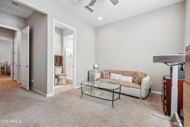 19045 N 269th Dr, Buckeye, AZ 85396 - carpeted living area with ceiling fan, baseboards, and recessed lighting