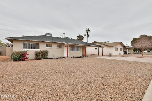 view of ranch-style house