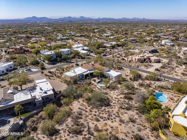 aerial view featuring a mountain view