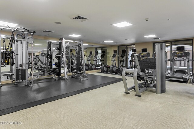 view of workout area