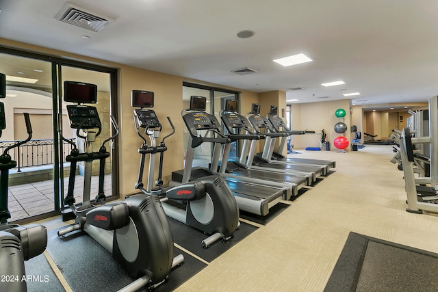 view of exercise room