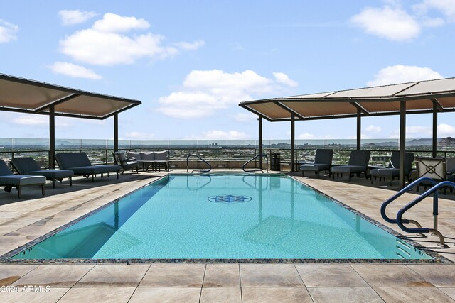 view of pool with a patio