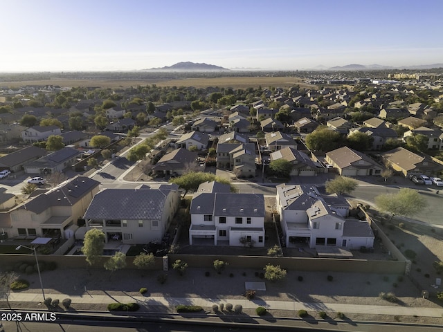 bird's eye view featuring a mountain view