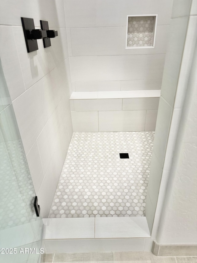 bathroom with walk in shower