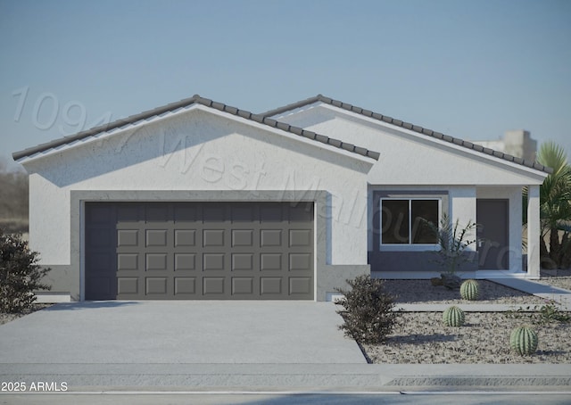 view of front facade featuring a garage