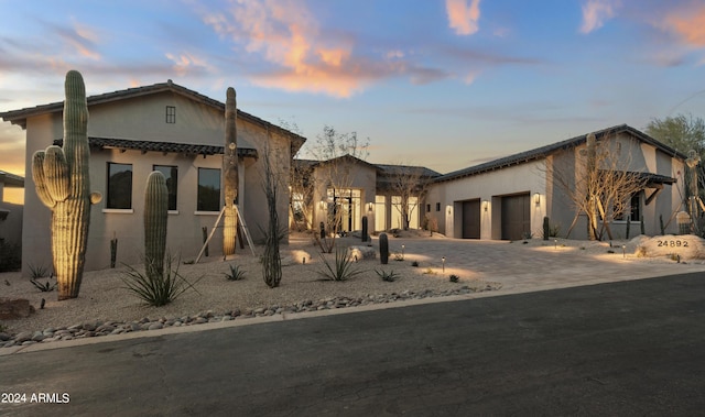 view of front of house featuring a garage