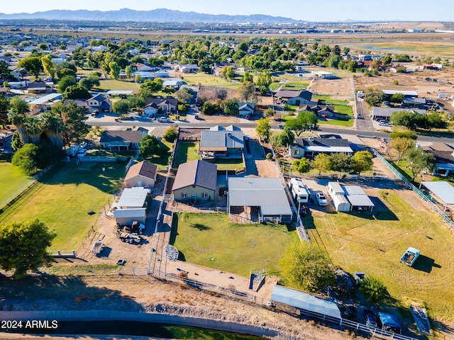 aerial view featuring a mountain view