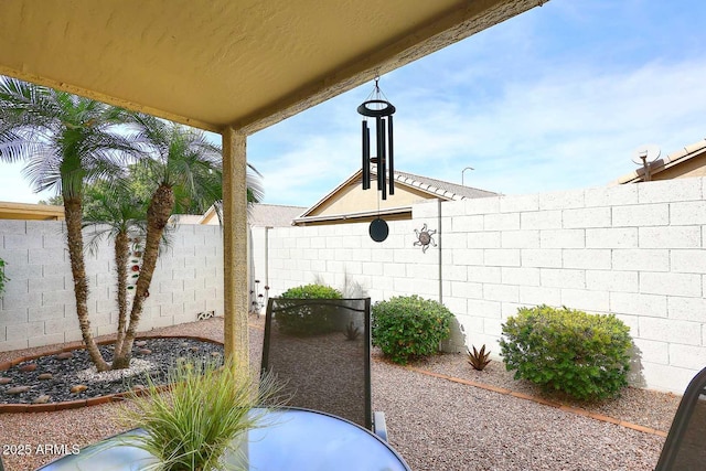 view of patio / terrace with a fenced backyard