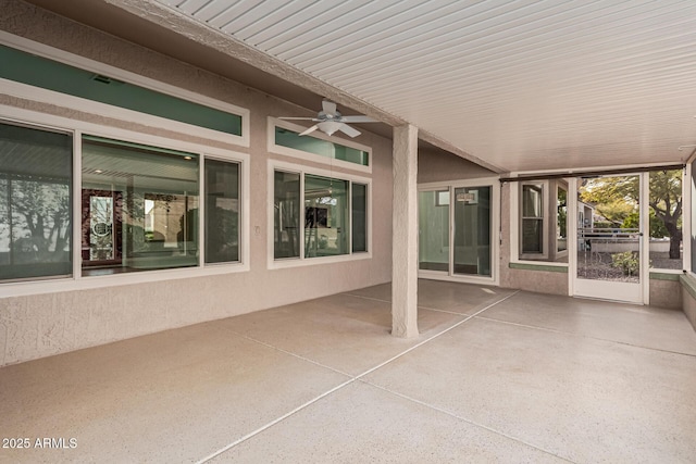 view of patio / terrace with ceiling fan