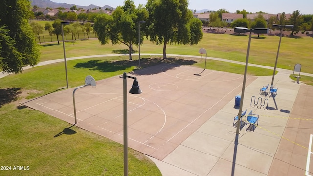2977 E County Down Dr, Chandler, AZ 85249 - view of home's community featuring community basketball court, a mountain view, and a lawn
