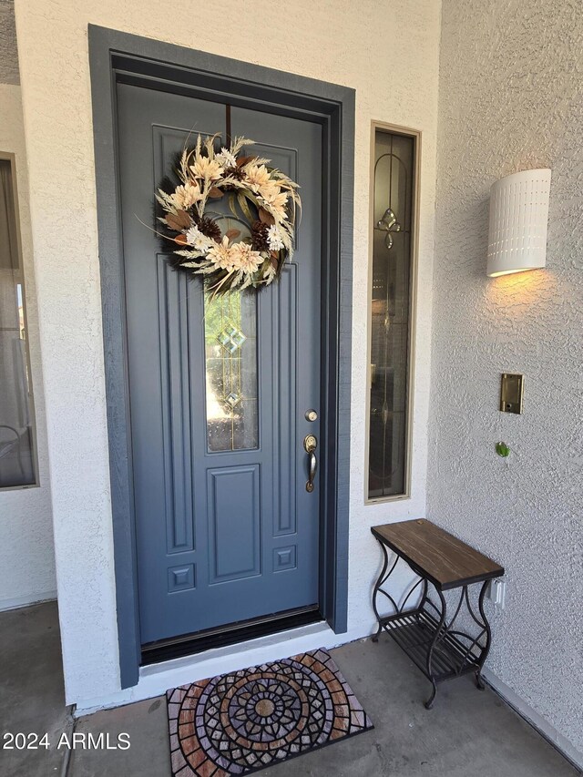 2977 E County Down Dr, Chandler, AZ 85249 - view of exterior entry featuring stucco siding
