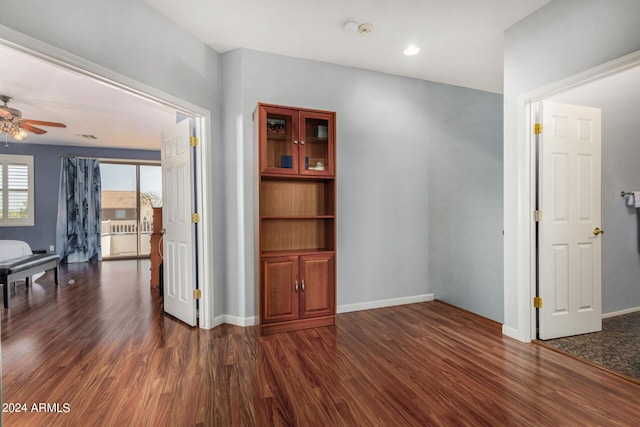 2977 E County Down Dr, Chandler, AZ 85249 - interior space featuring baseboards, a ceiling fan, and dark wood-style floors