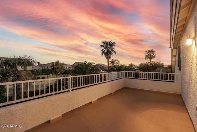 2977 E County Down Dr, Chandler, AZ 85249 - patio terrace at dusk with a balcony