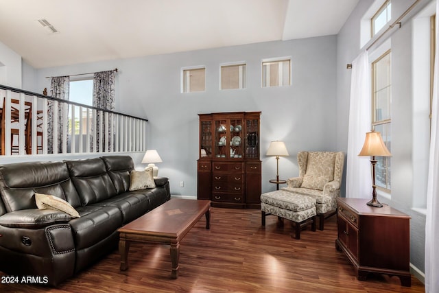 2977 E County Down Dr, Chandler, AZ 85249 - living room with a wealth of natural light, visible vents, and dark wood-style flooring