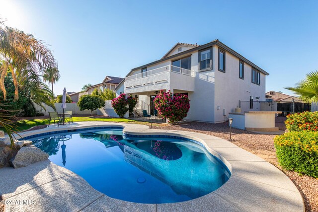2977 E County Down Dr, Chandler, AZ 85249 - view of swimming pool with fence, a fenced in pool, and a patio