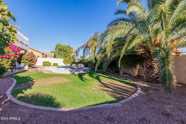 2977 E County Down Dr, Chandler, AZ 85249 - view of yard featuring a patio, a fenced backyard, and a fenced in pool