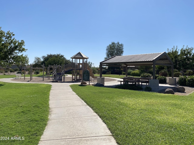 2977 E County Down Dr, Chandler, AZ 85249 - view of home's community featuring a yard, playground community, and a gazebo