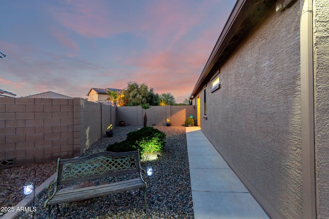 view of fenced backyard
