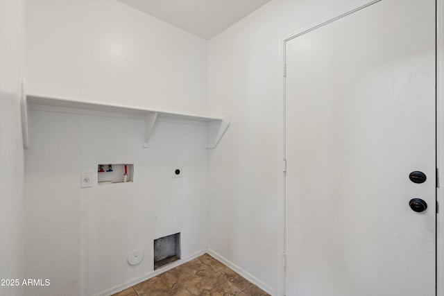 laundry area with electric dryer hookup, gas dryer hookup, and washer hookup