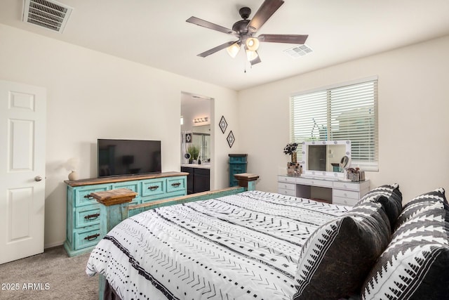 17573 W Via De Luna Dr, Surprise, AZ 85387 - bedroom featuring light carpet and a ceiling fan