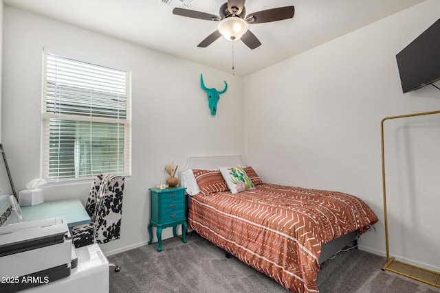 17573 W Via De Luna Dr, Surprise, AZ 85387 - carpeted bedroom with ceiling fan and baseboards