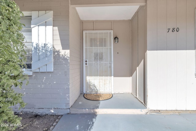 view of doorway to property