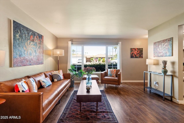 1939 E Solano Dr, Phoenix, AZ 85016 - living area featuring baseboards and wood finished floors