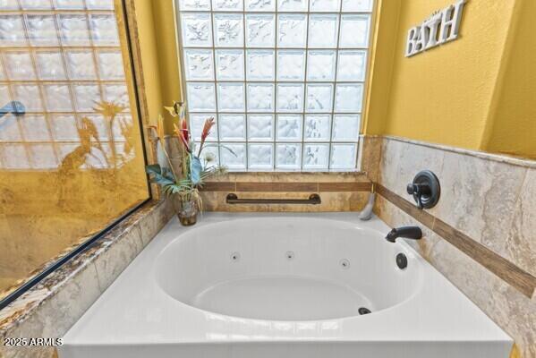 bathroom with a bath