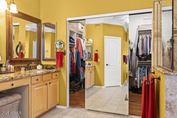 bathroom featuring vanity