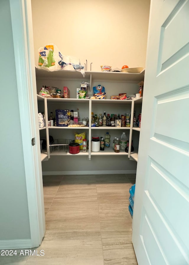 view of pantry