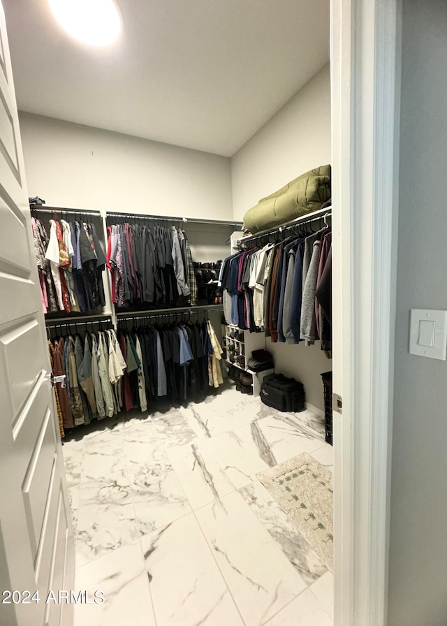 view of walk in closet