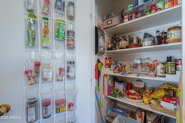 view of pantry